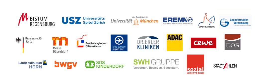 Kundenreferenzen von Asset.Desk ITAM aus Behörden, Gesundheitswesen und Industrie – ADAC, Bundesamt für Justiz, USZ Zürich und weitere