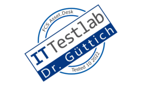 Fair Computer Systems GmbH: Asset.Desk ITAM Software vom unabhängigen IT-Testlab Dr. Güttich geprüft und getestet