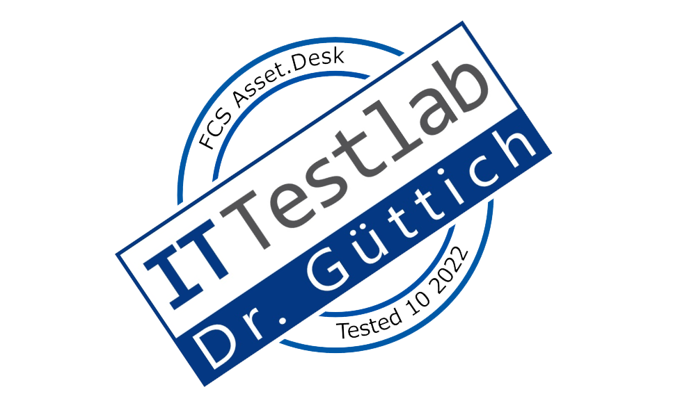 IT-Testlab Dr. Güttich Prüfsiegel – Unabhängiges Testurteil für Asset.Desk ITAM Edition