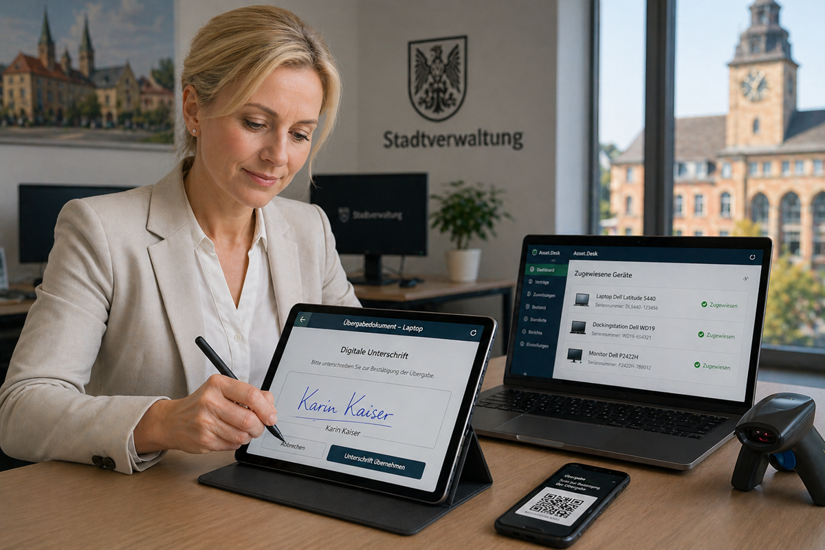 Etikettendruck, Barcode-Erfassung und mobile Warenannahme mit Asset.Desk Mobile+
